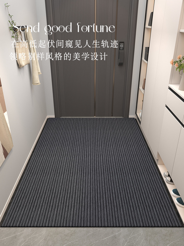 Entrance door floor mat, entrance door, indoor red carpet
