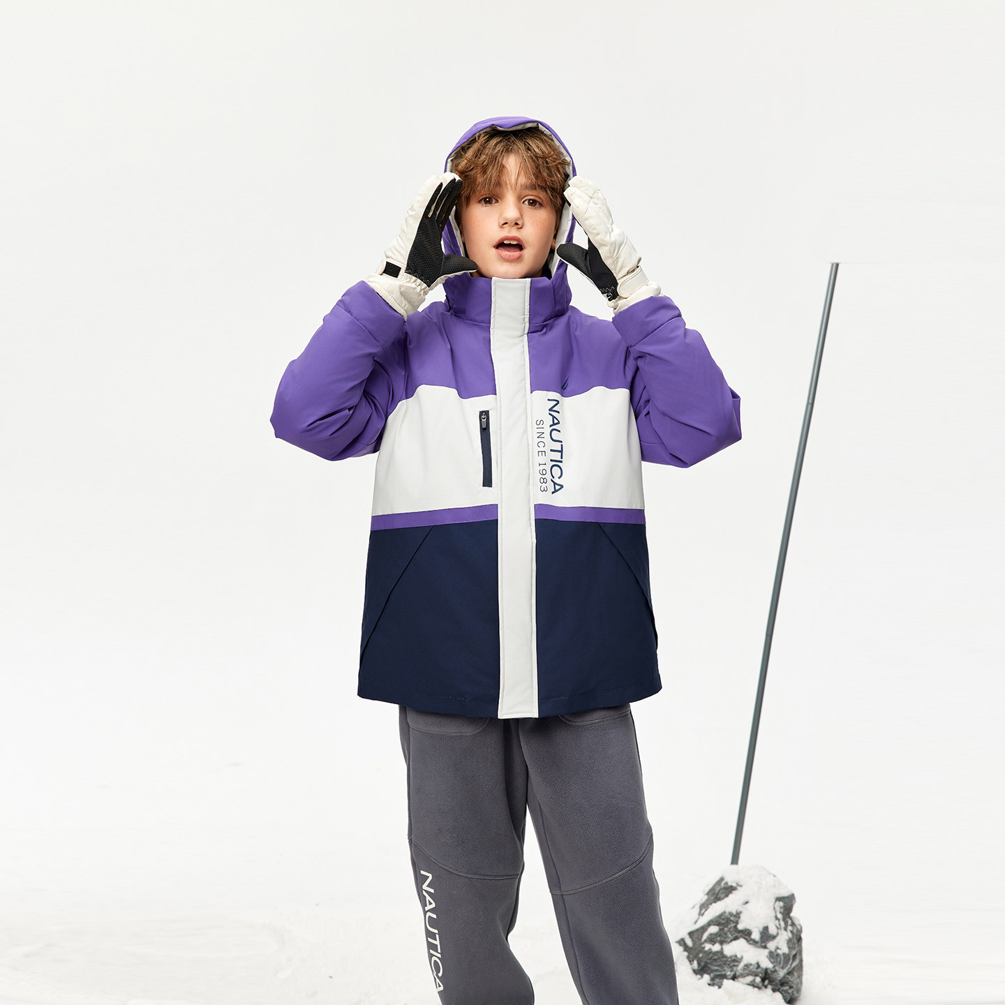 NAUTICA童装 男童女童棉服户外冬季儿童外套三防冲锋长款时尚外衣,淘宝优惠券,粉丝福利购,淘宝优惠卷