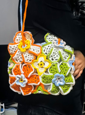 夏日镂空繁花包包diy材料包