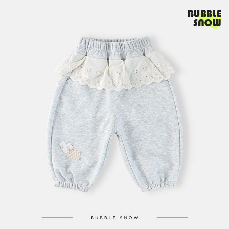 26006女童裤子秋季儿童卫裤中小童女宝春秋洋气休闲束脚裤 - 图0