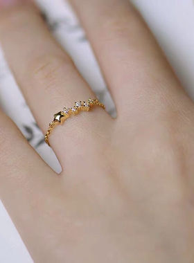 日式925银镀金星星女ins轻奢链条