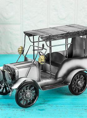 复古铁艺老爷车摆件创意家居桌面汽车模型装饰摆件金属工艺品车模