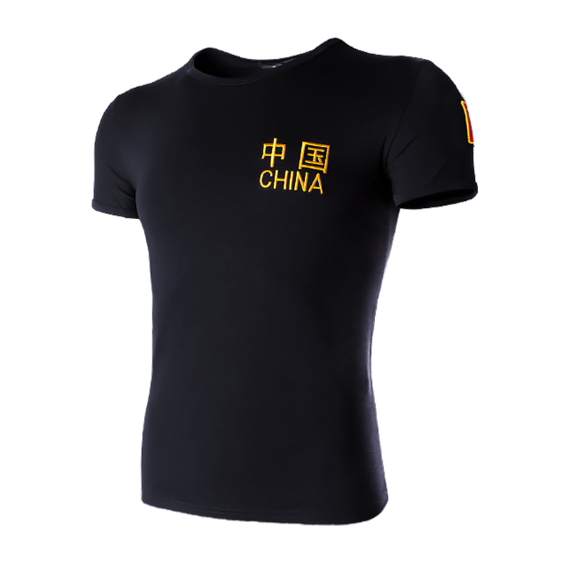 男士黑色短袖夏季国潮硬汉修身t恤 鹿畔T恤