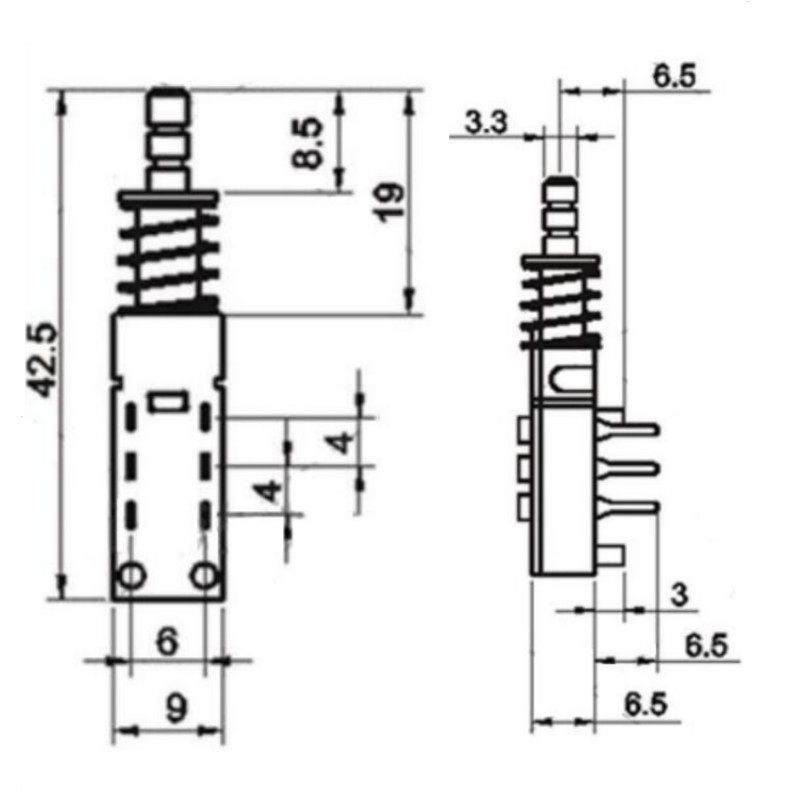 2*3双排6脚音响功放台机箱调音台按钮自锁直键电源琴键开关,淘宝优惠券,粉丝福利购,淘宝优惠卷