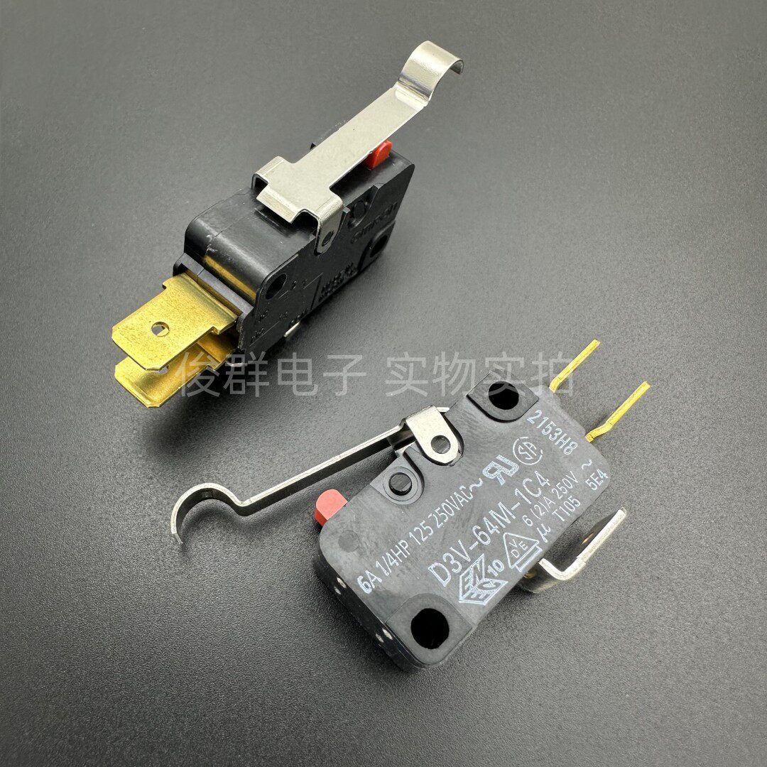 OMRON欧姆龙D3V-64M-1C4微动复位开关微波炉门检测电源按键6A - 图3