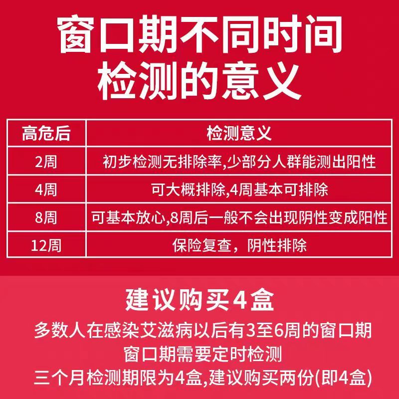 万孚艾滋病hiv检测纸四合一自检梅毒乙肝唾液双检自测纸非第四代 - 图0