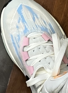 适配Nike Air Zoom G.T.Cut 2低帮篮球鞋白蓝鞋带粉色扁形鞋绳子