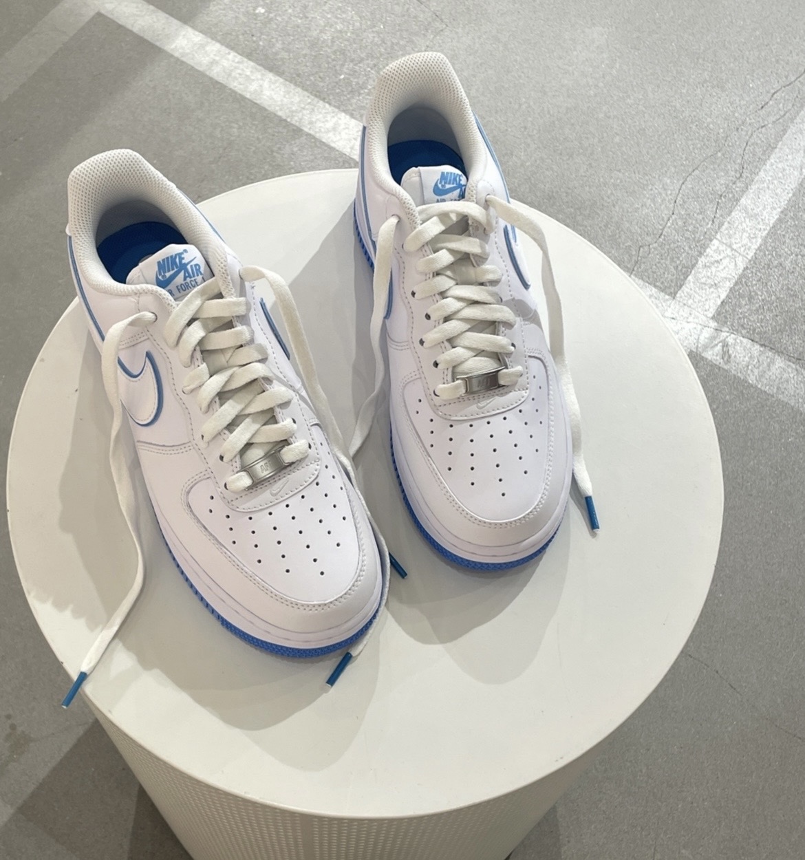 适配NikeAirForce1Low大学蓝双层彩色头空军一号头小白鞋af1鞋带-图0