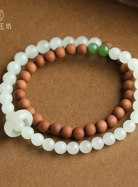 和田玉老山檀多圈手链手串项链