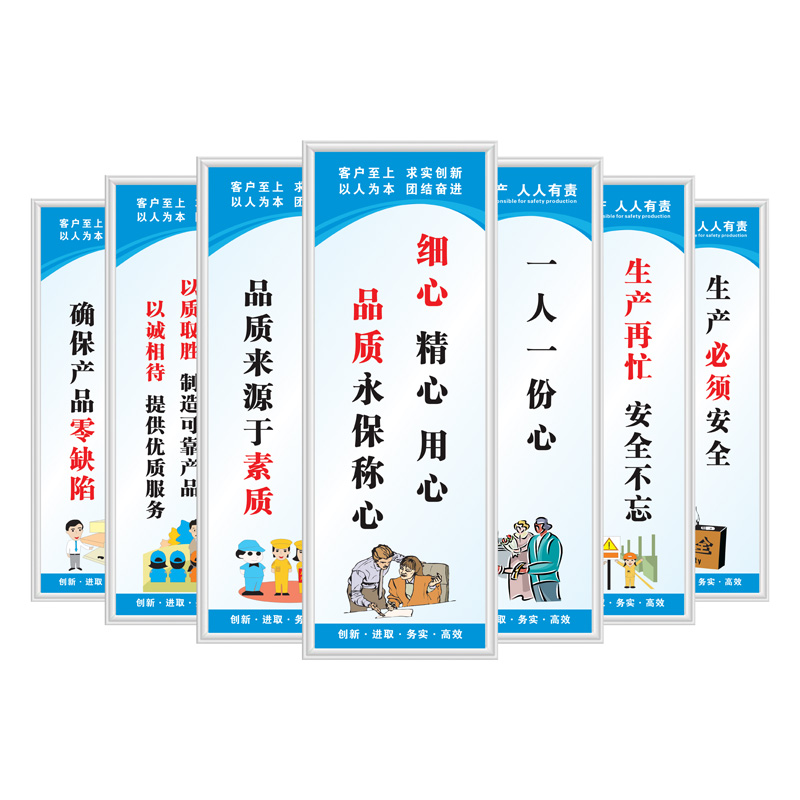 工厂车间安全生产标语警示标识牌企业励志提示牌品质质量环保管理制度宿舍墙贴标示牌消防仓库宣传画海报定制