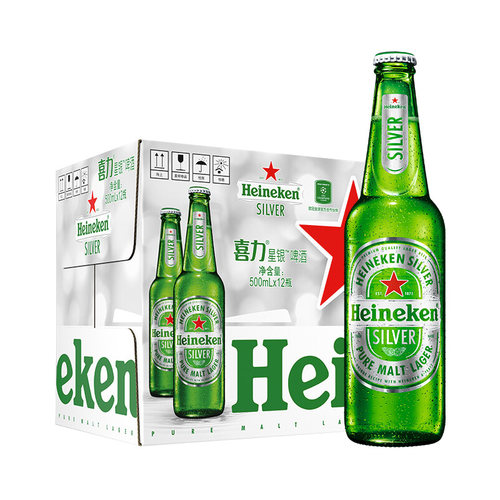 【支持送货上门】喜力啤酒星银拉格黄啤500ml*12瓶整箱装全麦酿造 - 图3
