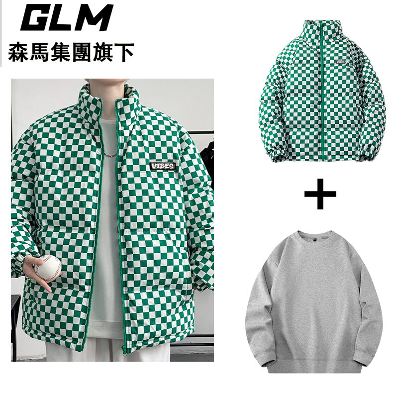 森马集团GLM加绒格子棉衣男加厚保暖棉袄子立领宽松棉服上衣百搭_淘宝内购会_-第2张图片-提都小院