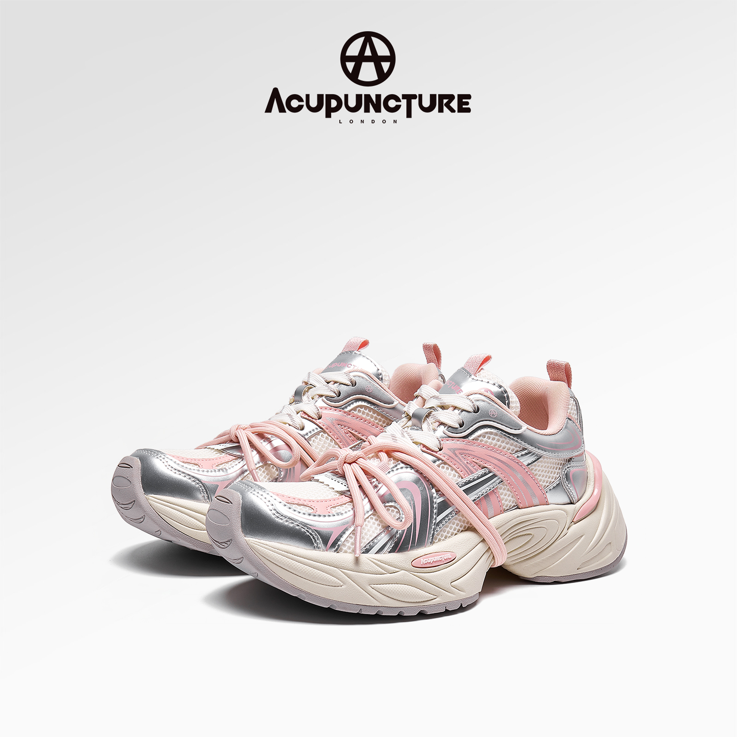 ACUPUNCTURE/爱克佩特圈A新品个性绑带休闲老爹鞋女厚底运动百搭 - 图0