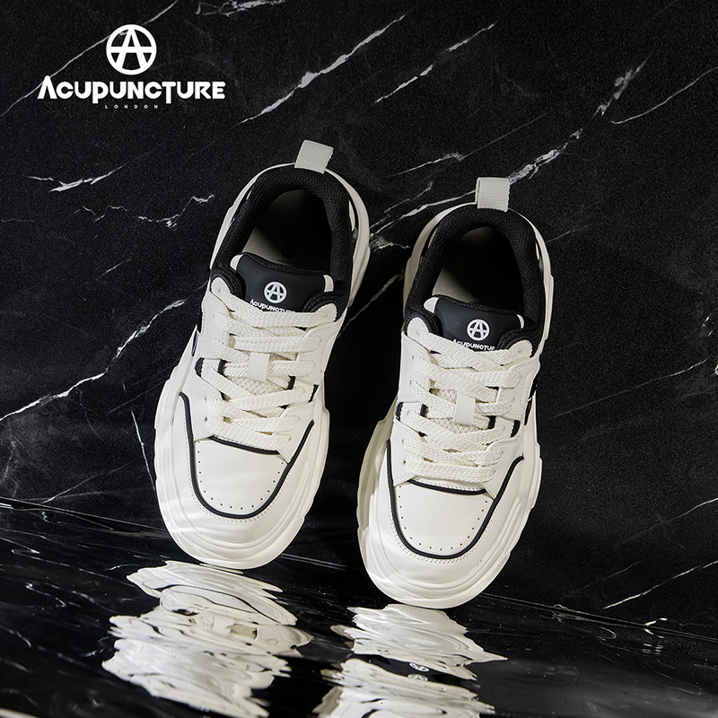 ACUPUNCTURE/爱克佩特圈A百搭厚底休闲板鞋2026春新品运动小白鞋,淘宝优惠券,粉丝福利购,淘宝优惠卷