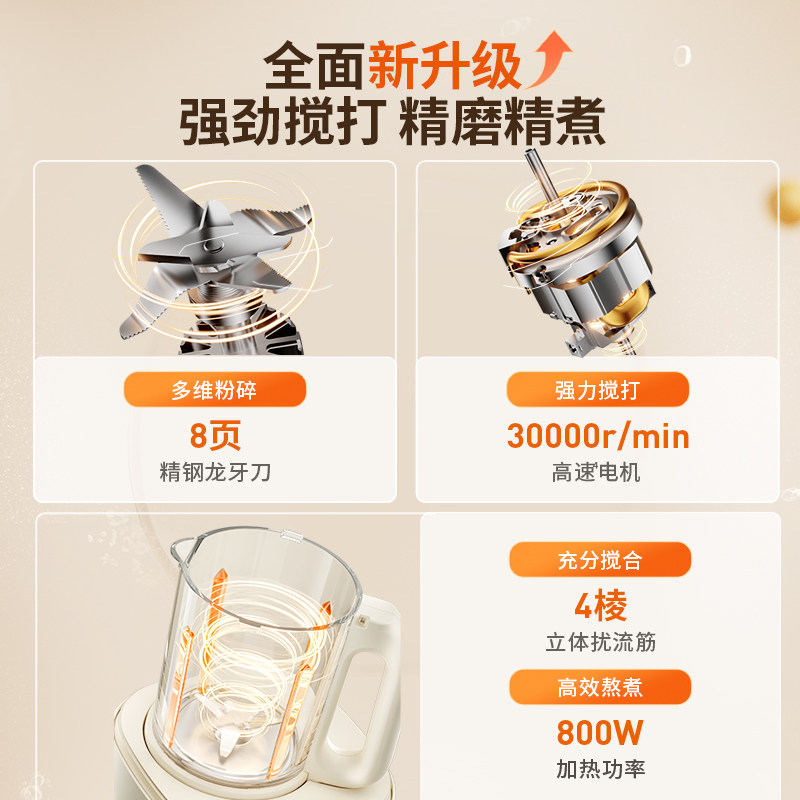 九阳破壁机隔音罩轻音家用新款全自动无渣豆浆机榨汁机小型官方静,淘宝优惠券,粉丝福利购,淘宝优惠卷