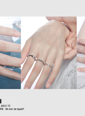 女镀银日韩无主情书戒指