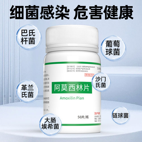 宠物狗狗猫咪猫感冒鼻支感染伤口消炎药口炎咳嗽阿莫西林片兽用鸡 - 图1