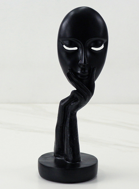 酒柜装饰品摆件北欧创意抽象黑白