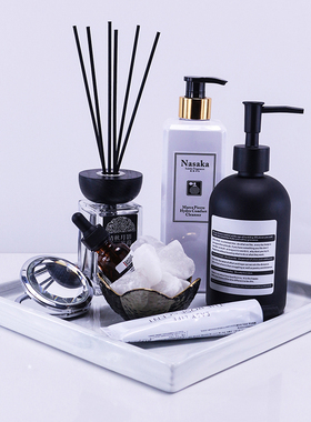 样板房摆件洗手台香薰卫浴托盘