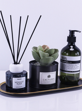 厕所装饰品摆件香薰托盘洗手液瓶