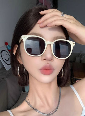 圆框墨镜女2025新款白色美式复古辣妹网红眼镜防紫外线防晒太阳镜