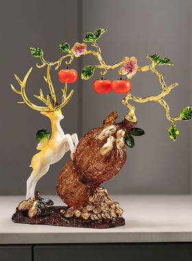 创意福鹿摆件饰品柿子