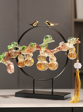 中式五福临门葫芦装饰摆件