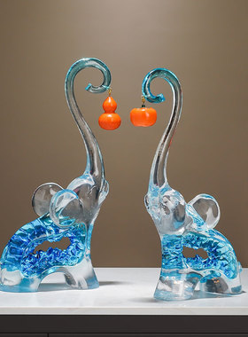 创意装饰柿柿如意大象摆件工艺品