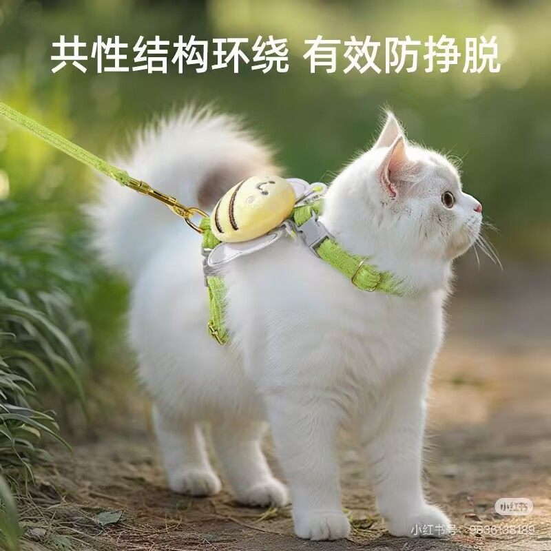 小型牵引绳猫咪外出防脱专用遛猫小蜜蜂可爱胸背带遛狗狗宠物用品,淘宝优惠券,粉丝福利购,淘宝优惠卷