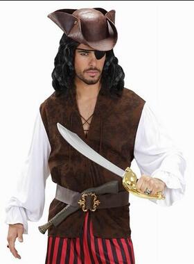 Pirate Tricorn Hat 加勒比海盗三角帽彷皮革海盗杰克船长帽