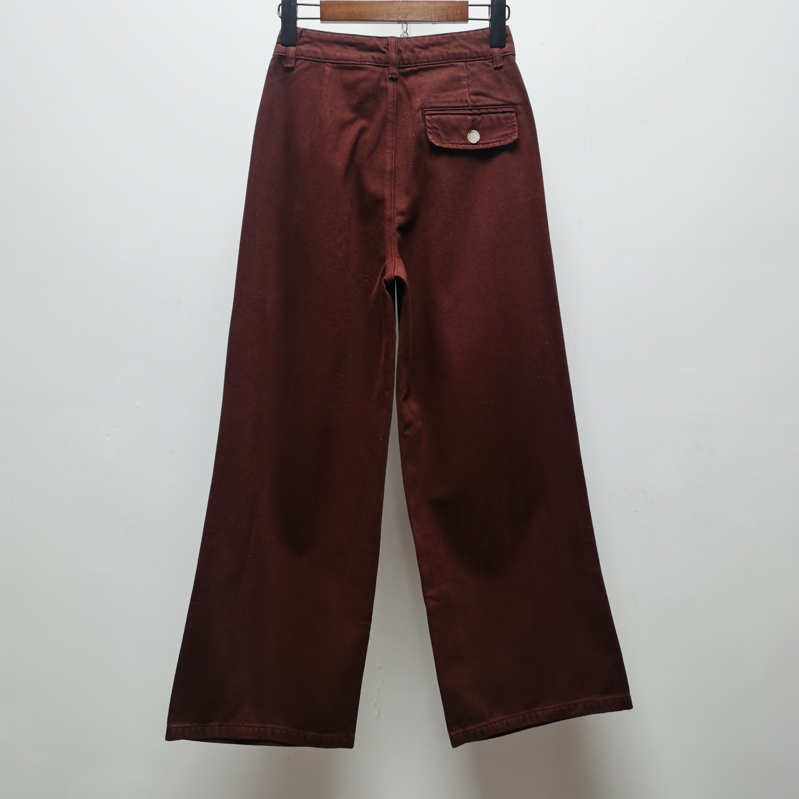 【伊】NF复古高腰直筒牛仔裤冬季新款美式内里磨毛阔腿裤长裤9325,淘宝优惠券,粉丝福利购,淘宝优惠卷