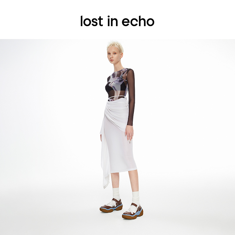 赵昭仪同款lost in echo2024新款异形厚底增高休闲户外运动凉鞋女 - 图1