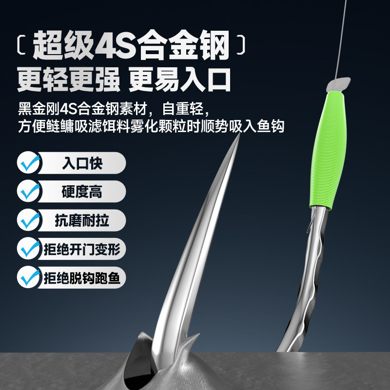 刘志强狼牙鲢鳙专用无结子线双钩成品绑好加固精品黑坑新关东鱼钩,淘宝优惠券,粉丝福利购,淘宝优惠卷