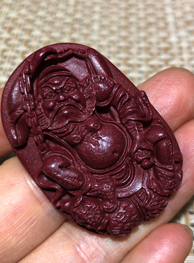 原矿朱砂紫金砂钟馗吊坠男女款招财镇宅护身符本命年挂件情侣项链