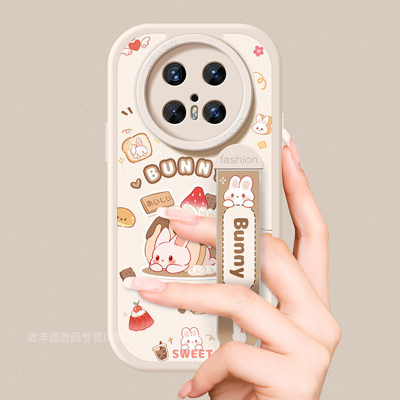 适用华为mate70pro手机壳腕带mate60pro+保护套新款mate40pro防摔支架pro+全包硅胶50e好运小鹿mate30epro壳 - 图1