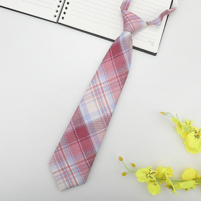 JK小领带女学院风懒人日系格子制服衬衫领带学生ins男女短款免打,淘宝优惠券,粉丝福利购,淘宝优惠卷