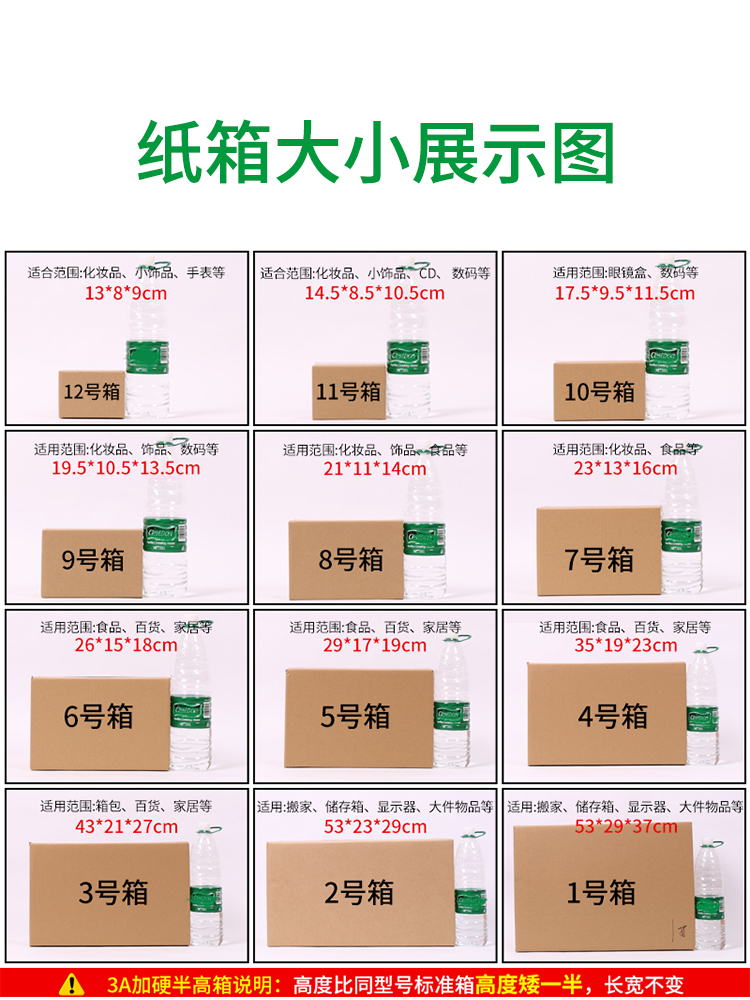 合夕纸箱包盒壳箱快递箱打包搬装家箱子政半纸高箱收纳纸盒GKK定 - 图1