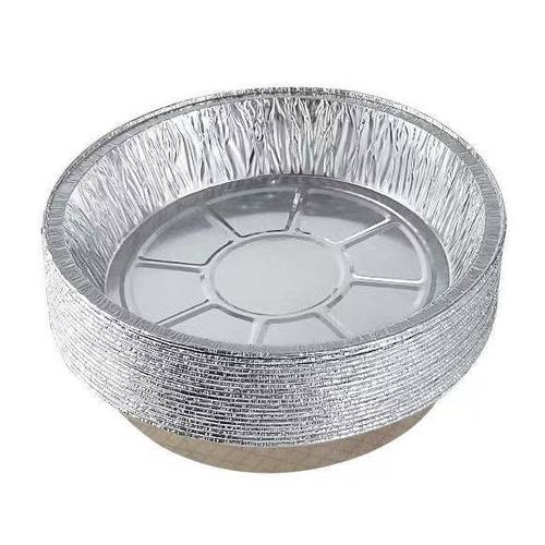 空气炸锅专用纸锡纸盒锡纸盘圆形铝箔盘烘焙烧烤一次性餐盒烤箱烤-图3