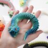 3D printed snake joints, viper figure ornaments, simulated animal model, luminous children's birthday gift, can open mouth