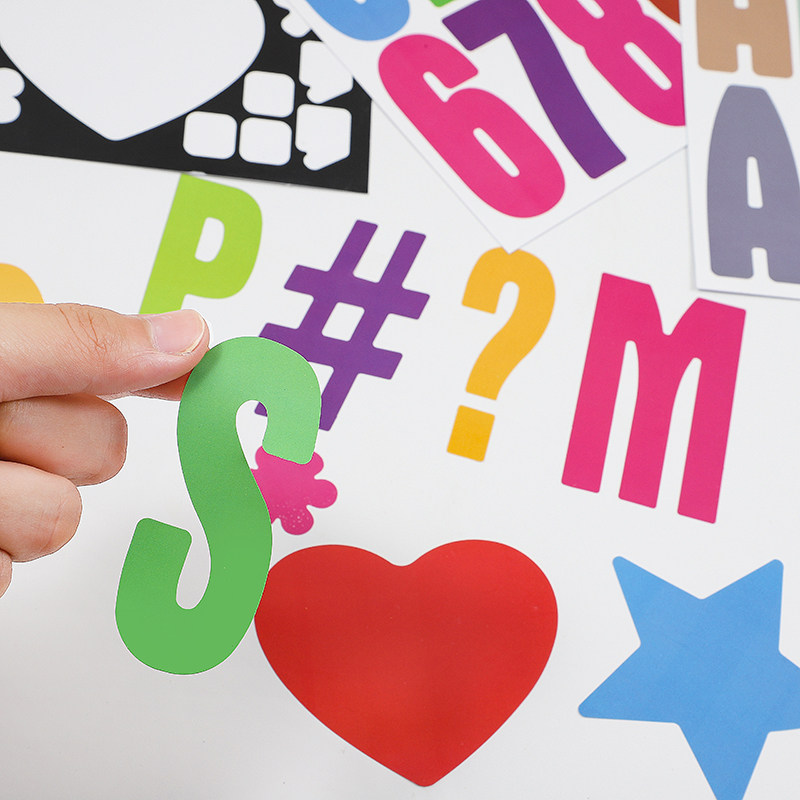 Alphanumeric sticker gift gift packaging diy
