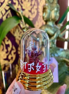 泰年福 泰国佛牌 四面佛车座 卡瓦隆寺 僧王手写祝福语 正品泰牌