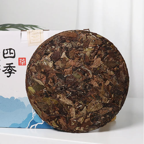 问叶绿雪芽福鼎白茶十年陈寿眉老白茶饼福建高山白茶300g - 图0