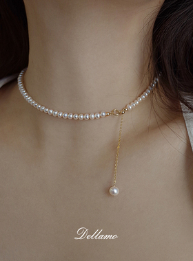 DELLAMO法式经典天然珍珠项链