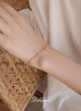 dellamo纯银手链ins冷淡风蛇骨