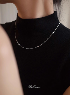 dellas925银基础素链叠戴