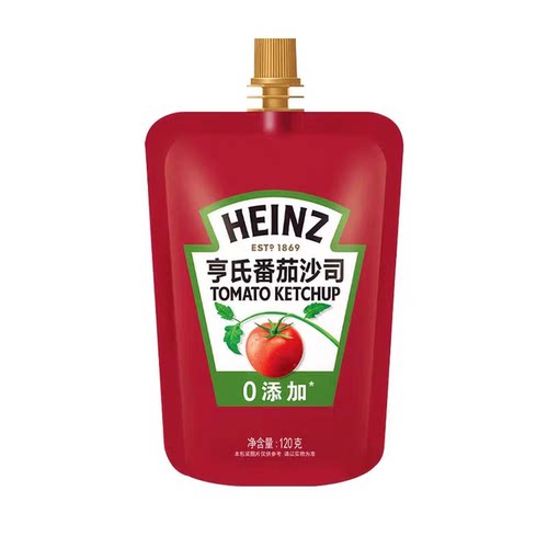 亨氏番茄沙司120g/袋挤挤装薯条汉堡披萨手抓饼家用小包装番茄 - 图3