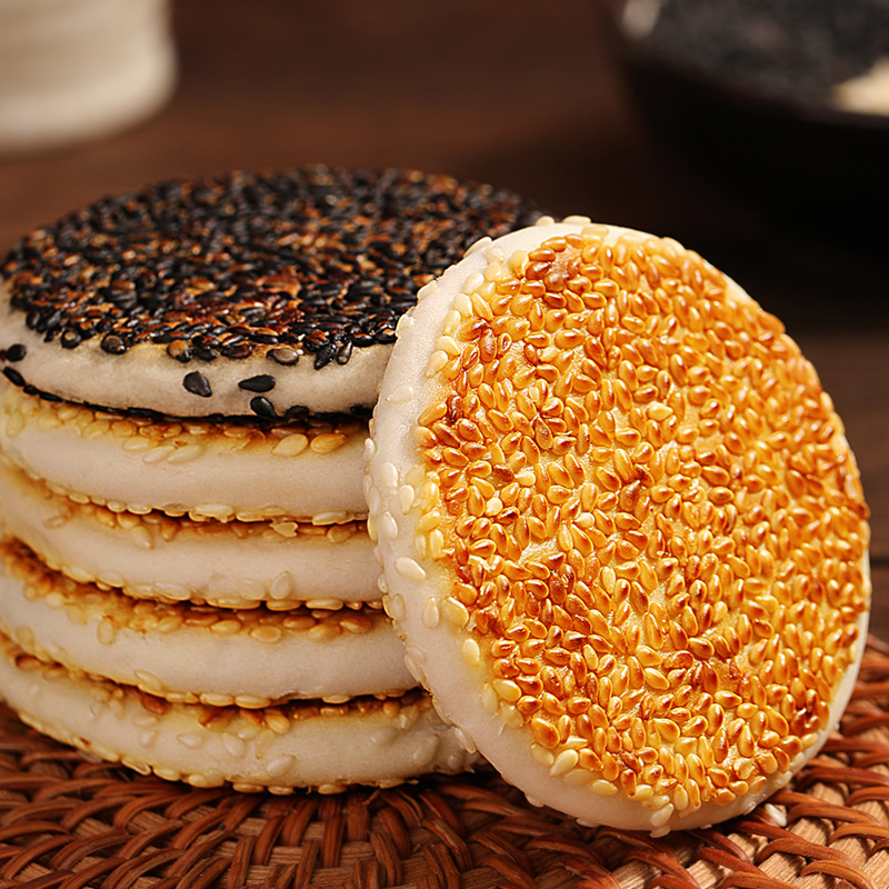 芝麻饼送礼礼盒老式薄脆麻饼正宗湖北特产黄石港饼小吃零食送长辈 - 图2