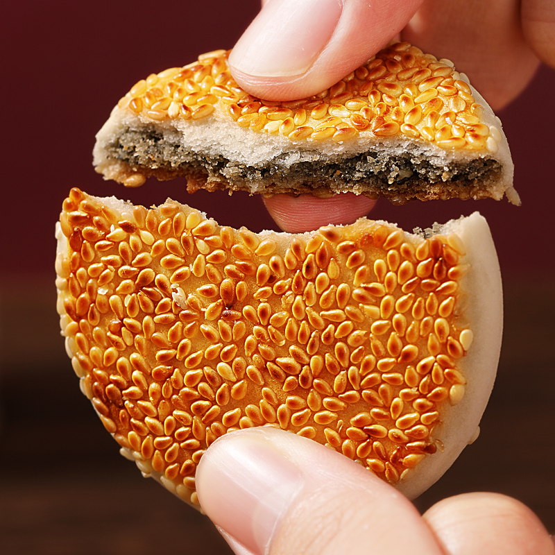 芝麻饼送礼礼盒老式薄脆麻饼正宗湖北特产黄石港饼小吃零食送长辈 - 图3