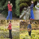 Новый стиль деревенский костюм женская сельская одежда Ностальгическая старомодная сельская цветочная одежда.