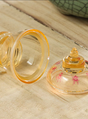 速发亚克力水合宝瓶佛塔 八吉祥宝瓶金件 密宗用品挂件晶摆嘎乌盒